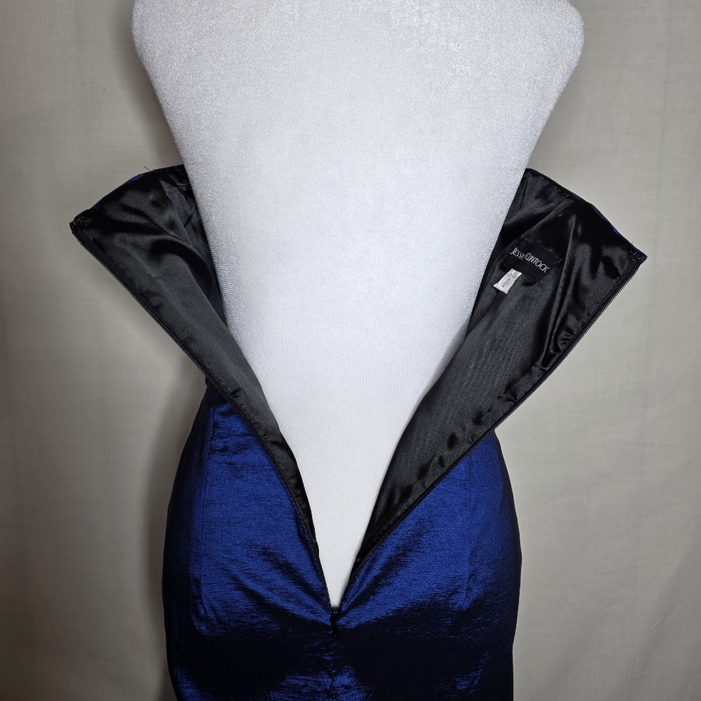 Jessica McClintock Sleeveless Blue Mini Dress Ruffled Party Prom Dress Size 10 - Picture 6 of 9